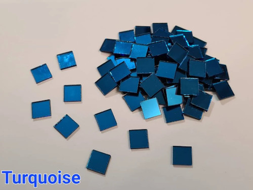 Coloured glass mirror tiles - glass,