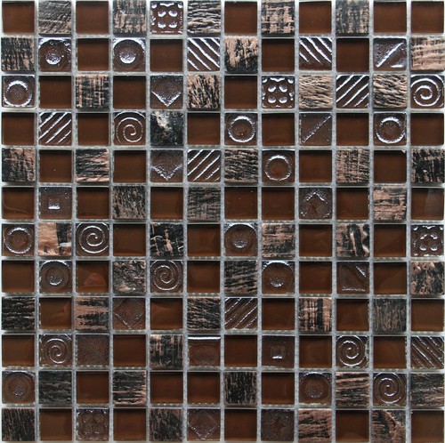 Mixed glass mosaic tile - mixed,