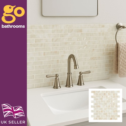 Beige brick effect mosaic - brick,