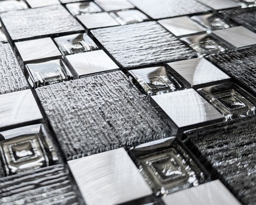 Silver grey brushed steel - silver,
