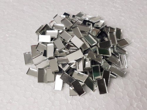 100 pieces silver glass - silver,