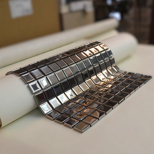 Mirrored silver glass mosaic - mirrored,