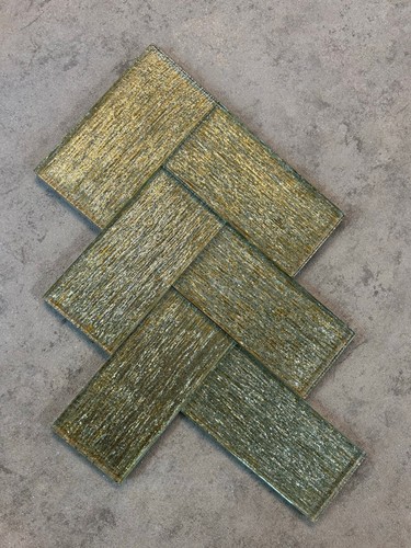 Gold shimmering metro glass - gold,