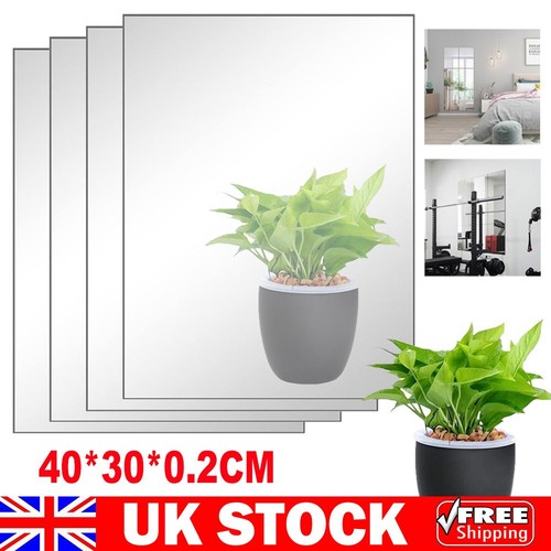 4pcs glass mirror tiles set - glass,