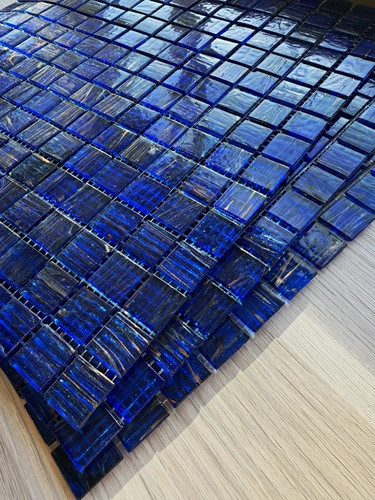 Blue glass mosaic wall tiles - mosaic,