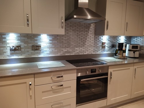 White silver foil glass - silver,