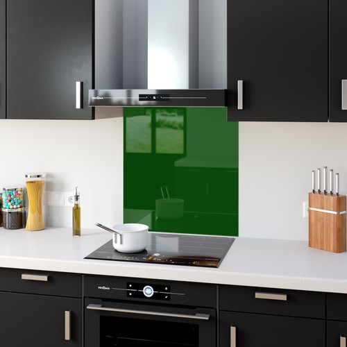 Kitchen glass splashback - kitchen,