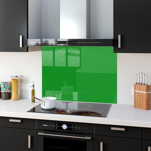 Kitchen glass splashback - kitchen,