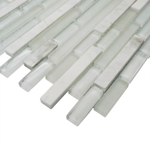 Mosaic tiles sheet genoa white - sheet,
